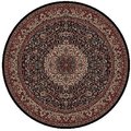 Concord Global 5 ft. 3 in. Persian Classics Isfahan - Round, Black 20330